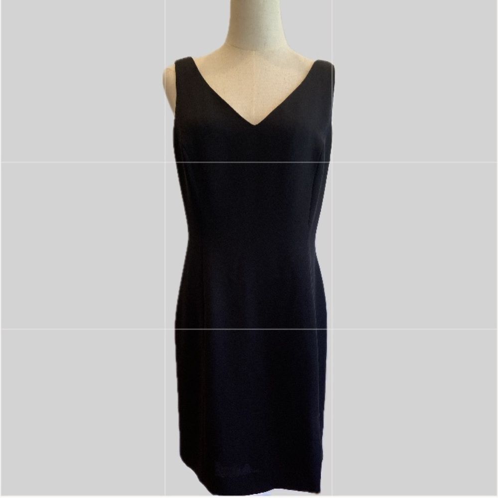 Hugo Buscati Collection NWOT V Neck Sleeveless Classic Little Black Dress 10